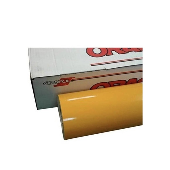 2 Pack 12"x 1 Yard Oracal 651 GOLDEN YELLOW & SIGNAL YELLOW Cricut Craft Vinyl - Picture 3 of 4
